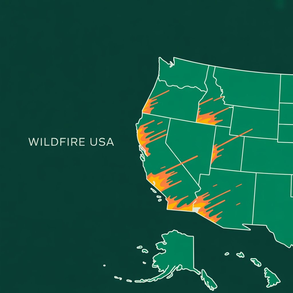 Screenshot of wildfire map interface